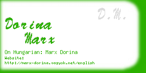 dorina marx business card